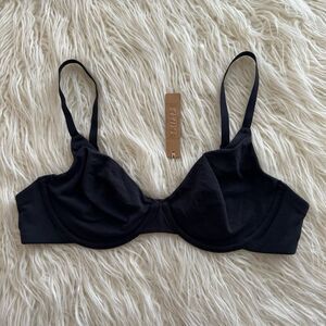 Skims Cotton Jersey T-shirt Bra Soot Size 36C